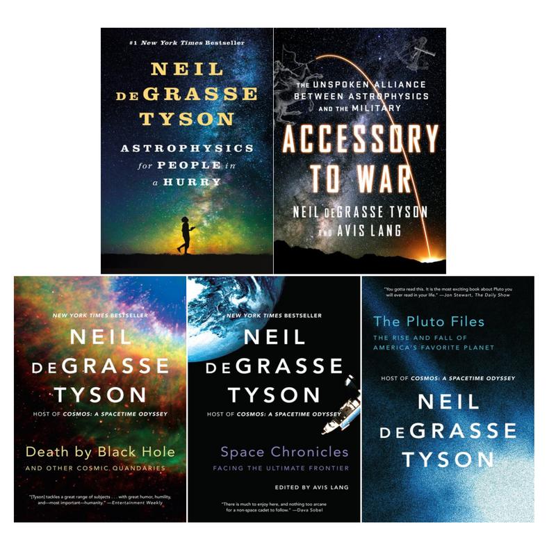 Set of 5 Astrophysics Books by Neil DeGrasse Tyson 3 Paperbacks & 2